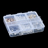 328Pcs 5 Style Brass & Plastic & 304 Stainless Steel Ear Nuts FIND-FS0001-86-6