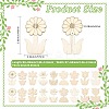 36Bags 9 Styles Unfinished Wooden Flower for Painting Arts WOOD-CJ0002-76-2