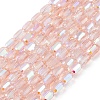 Electroplate Glass Beads Strands EGLA-D031-01Y-1
