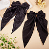 2Pcs 2 Style Polyester/Cloth Bowkont Hair Barrettes for Women Girls DIY-TA0011-57-7