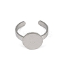 304 Stainless Steel Cuff Ring Components STAS-D372-04P-04-2