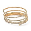 Iron Alloy Rhinestone Multilayer Bangles BJEW-B052-02LG-3