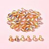 40Pcs Gradient Color Resin Pendants PALLOY-FS00029-9