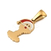 Christmas Theme 304 Stainless Steel Pendants STAS-R007-01I-G-2