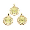 Rack Plating Real 18K Gold Plated Brass Pendants KK-B077-13G-1
