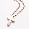 304 Stainless Steel Pendant Necklaces NJEW-D277-27-3