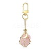 Brass Macrame Pouch Empty Stone Holder Pendant Decoration HJEW-JM03303-01-2