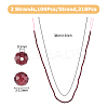 2 Strands Natural Garnet Beads Strands G-FI0001-04-2