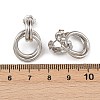 304 Stainless Steel Twist Ring Stud Earrings EJEW-P324-05P-5