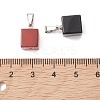2Pcs 2 Colors Natural Agate(Dyed & Heated) Pendants PALLOY-JF05425-01-3