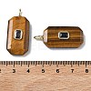 Natural Tiger Eye Faceted Pendants G-F819-02G-01-3