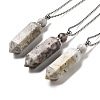 Natural Mexican Agate Pendant Perfume Bottle Necklaces G-C155-04P-1