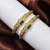 Rack Plating Brass Micro Pave Cubic Zirconia Hinged Bangles BJEW-H624-07A-G-1