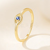 Evil Eye 925 Sterling Silver Micro Pave Cubic Zirconia Finger Rings for Women FS-WG42376-08-3