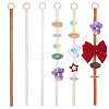 6Pcs 3 Colors PU Leather Bow Storage Wall Pendant Decoration HJEW-OC00105-1