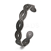 316 Surgical Stainless Steel Braided Wave Cuff Bangles BJEW-C125-02AS-2