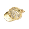 Brass Micro Pave Cubic Zirconia Pendants KK-S526-10G-A-2