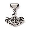 304 Stainless Steel Pendants STAS-M299-23AS-1