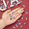 50Pcs 5 Styles Rack Plating Alloy Enamel Pendants ENAM-CJ0003-48-4