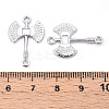 Alloy Double Axe Connector Charms PALLOY-N176-125P-3