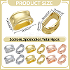 6Pcs 3 Colors Alloy Scarf Buckle Ring AJEW-AR0005-17-2