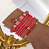 8Pcs 8 Styles Glass Seeded Beaded Stretch Bracelet Set WG2CB6D-03-1