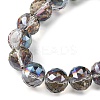 Transparent Electroplate Glass Beads Strands EGLA-N002-34F-F05-3