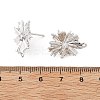 Brass Micro Pave Cubic Zirconia Stud Earring Findings LS-KK-K371-39P-3