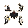 10Pcs 5 Styles Eco-Friendly Alloy Enamel Pendants ENAM-FP0003-20-2