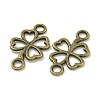 Tibetan Style Alloy Shamrock Connector Charms TIBE-I026-6013AB-2
