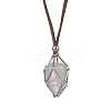 Crystal Holder Cage Necklace NJEW-JN04587-02-4