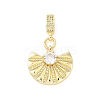 Brass Micro Pave Cubic Zirconia Pendants KK-S510-06G-1