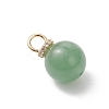 4Pcs 4 Styles Natural Amethyst & Green Aventurine & Rose Quartz & White Jade Pendants PALLOY-JF04936-4