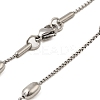 304 Stainless Steel Oval Link Chain Necklaces for Women NJEW-G150-01P-2