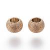 Ion Plating(IP) 304 Stainless Steel Textured Spacer Beads STAS-P108-04RG-1