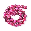 Natural Rose Tiger Eye Beads Strands G-G099-6mm-12-3