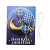 Eid Theme Density Board Wooden Wall Ornament Doorplate Pendants HJEW-C004-02D-2