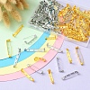 100Pcs 8 Style Iron Brooch Findings IFIN-YW0001-62-5