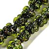 Handmade Dichroic Foil Glass Beads Strands DICH-U001-04F-1