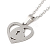 Non-Tarnish 306 Stainless Steel Pendant Necklace for Women LS-NJEW-Q772-01P-10-2
