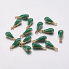 Antique Golden Plated Brass Enamel teardrop LS-X-KK-Q571-01F-1