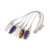 Mixed Gemstone Dowsing Pendulum Pendants G-C051-10P-1