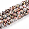 Baking Paint Glass Beads Strands DGLA-N003-8mm-B05-1