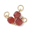 100Pcs 10 Styles Natural Stone Faceted Cube Charms PALLOY-JF04520-02-2