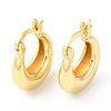 Rack Plating Brass Thick Hoop Earrings EJEW-R149-05G-1