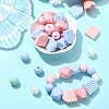 35Pcs 7 Styles Food Grade Eco-Friendly Silicone Beads SIL-YW0001-25-4