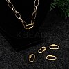 Brass Screw Carabiner Lock Charms X-ZIRC-G160-11G-6