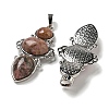 Natural Rhodonite Pendants G-Q158-04B-2