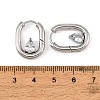 304 Stainless Steel Cubic Zirconia Hoop Earrings for Women SA-CBAF36C-05P-3