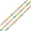 Ion Plating(IP) 304 Stainless Steel Dapped Chains AJEW-Q150-09G-08-1